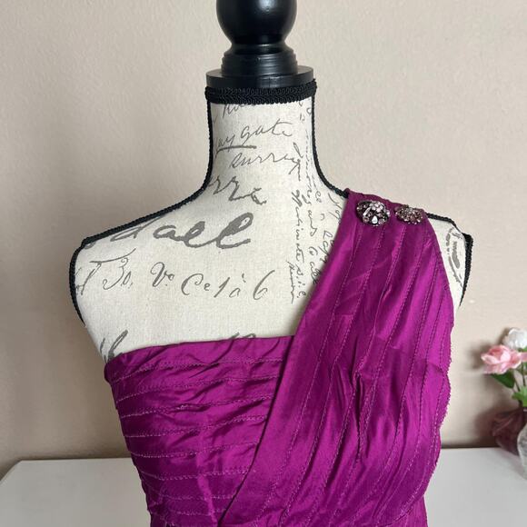 Vintage purple mini dress one - Picture 4 of 7